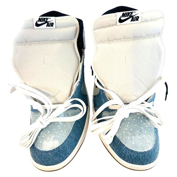 Nike Air Jordan 1 High OG Men’s Size 10 Denim Blue White Black  - Retro Style - Picture 2 of 7